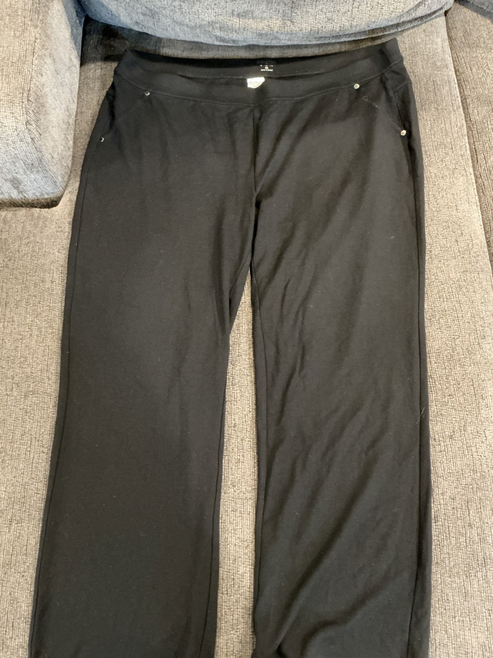 Women’s Calvin Klein Black Straight-Leg Stretch Pants